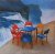 Aperitivo agitado, 1994. &Oacute;leo sobre lienzo. 60 x 60 cm