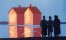 Four men facing the sea, 1997 (Silkscreen, 60 x 100 cm.)