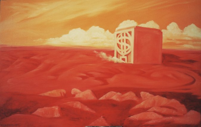 El rey del r&iacute;o de oro, 1991. &Oacute;leo sobre lienzo. 65 x 100 cm.