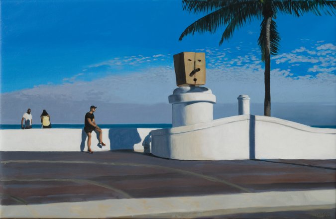El malec&oacute;n, 2016. &Oacute;leo sobre lienzo 66 x 100 cm