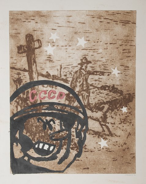 CCCP, 1990. Collagraph. 85 x 69 cm.