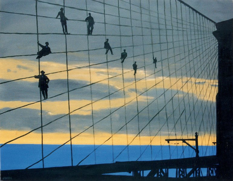 Puente sobre el rio Vallotton, 1994. &Oacute;leo sobre lienzo. 114 x 146 cm