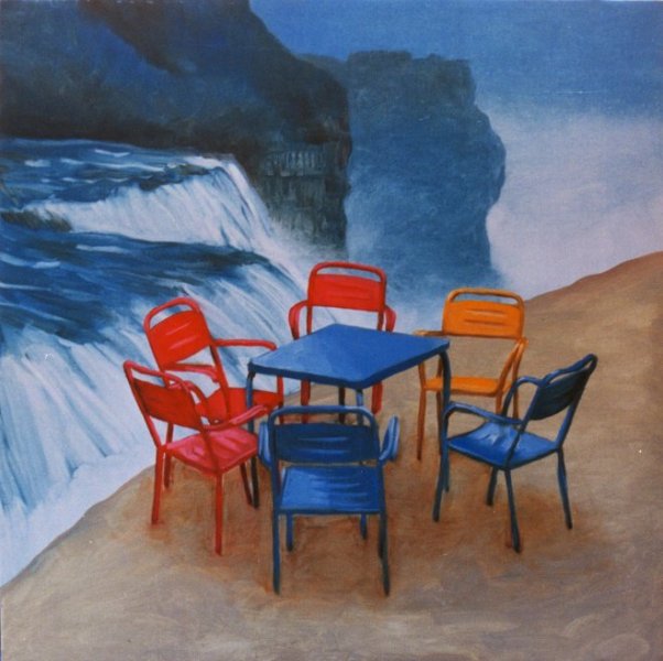Aperitivo agitado, 1994. &Oacute;leo sobre lienzo. 60 x 60 cm