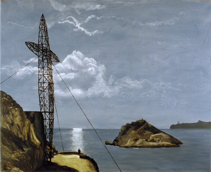 La luna en Escombreras, 1995. &Oacute;leo sobre lienzo.  81 x 100 cm