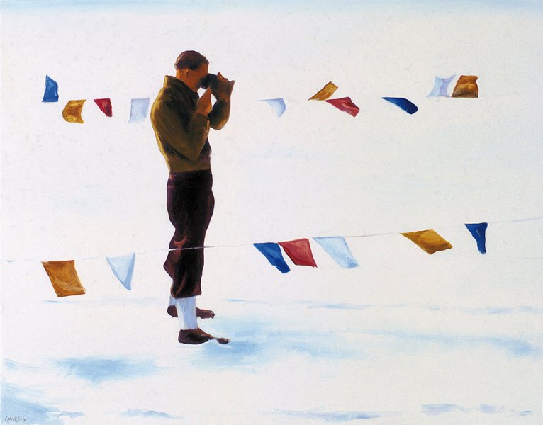 Momp&oacute; d'Huez, 1995. &Oacute;leo sobre lienzo. 114 x 146 cm