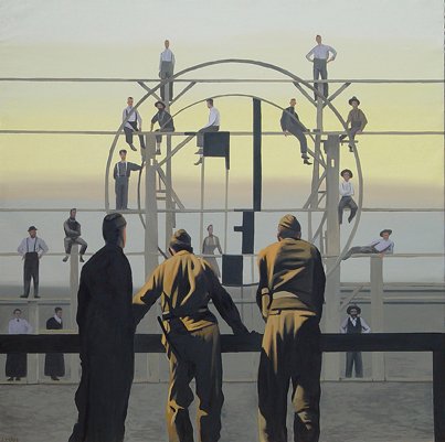 Composici&oacute;n Gris/Ocre n&ordm;3 (Weimar), 2003. Oil on canvas. 200 x 200 cm