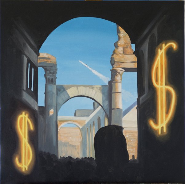 Damasco (una peque&ntilde;a historia de la humanidad), 2010. &Oacute;leo sobre lienzo. 75 x 75 cm