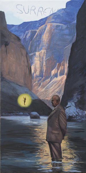 Surrender, 2010. &Oacute;leo sobre lienzo. 150 x 75 cm.