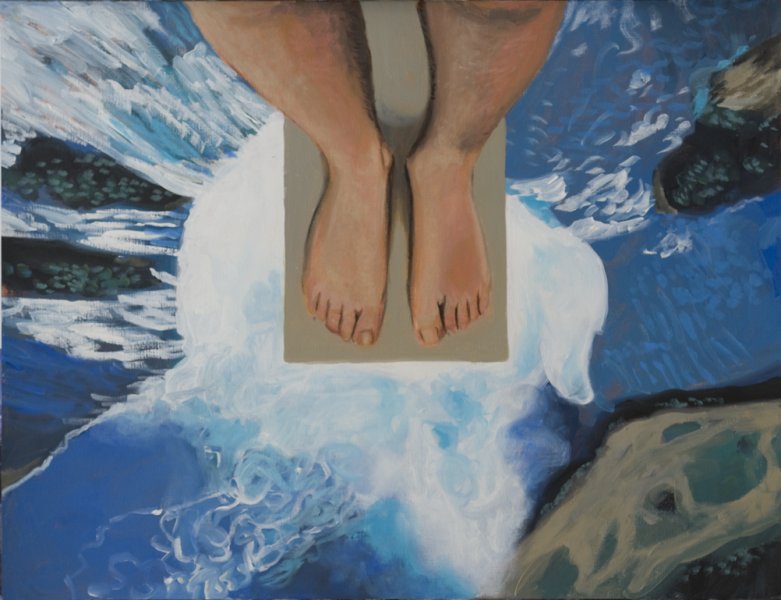 Cataratas, 2012. &Oacute;leo sobre papel. 50 x 65 cm.