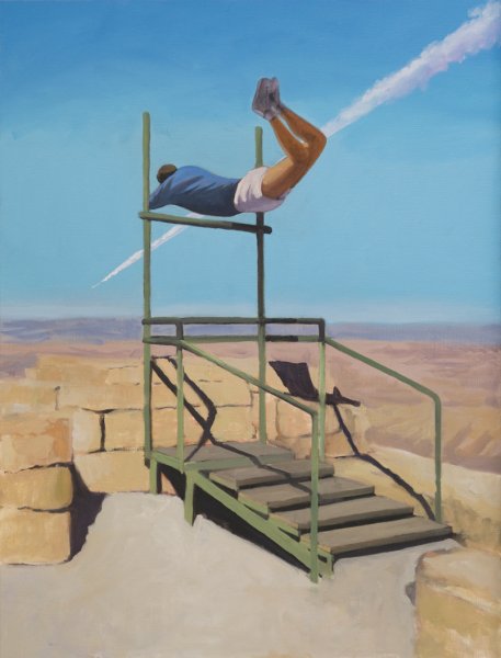 Salto, 2012. &Oacute;leo sobre papel. 65 x 50 cm.