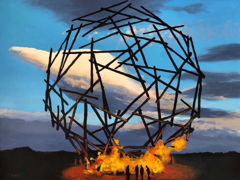 The Remains, 2012 (&Oacute;leo sobre papel, 50 x 65 cm.)
