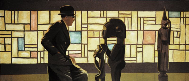 Mister Whiteman, I Presume? &Oacute;leo sobre lienzo. 60 x 146 cm