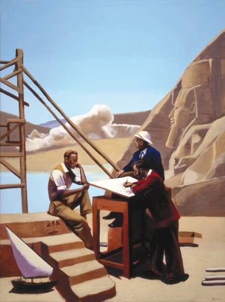 El proyecto, 2002. &Oacute;leo sobre lienzo. 130 x 97 cm