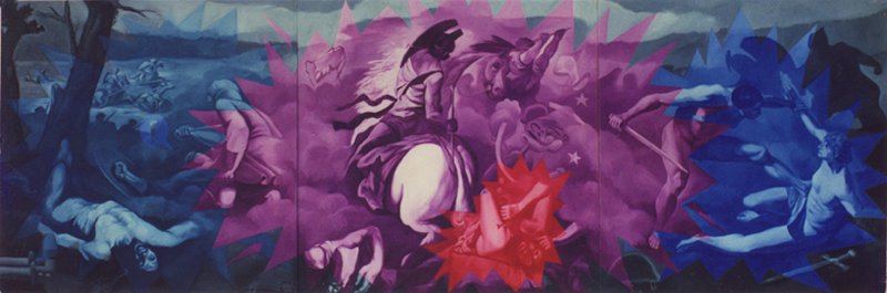 La batalla de Leonardo. &oacute;leo sobre lienzo. 200 x 600 cm