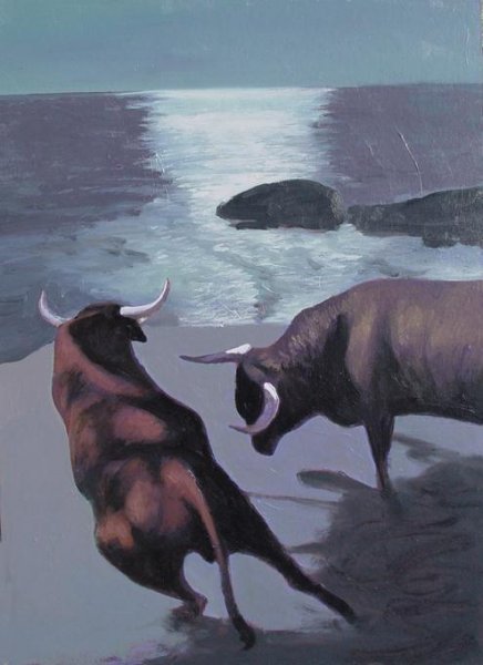 Don Carlos, 2006, &Oacute;leo sobre cart&oacute;n, 52 x 37 cm.