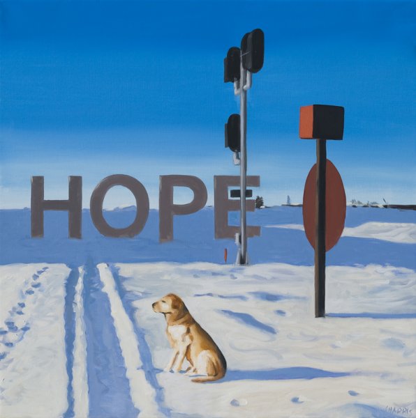 Hope, 2009. Óleo sobre lienzo. 75 x 75 cm