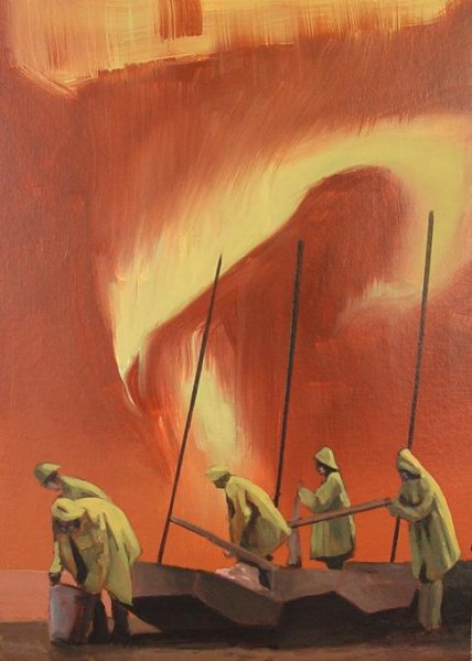 El Holand&eacute;s Errante, 2006, &Oacute;leo sobre cart&oacute;n, 52 x 37 cm.