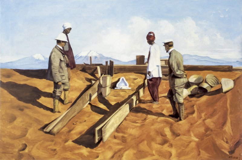 Arqueol&oacute;gica, 1996. &Oacute;leo sobre lienzo. 97 x 146 cm.