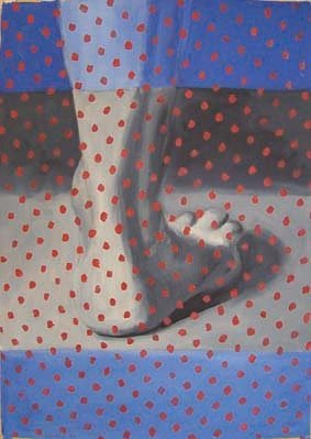 Dibujo, 1990. &Oacute;leo sobre papel 70 x 50 cm.