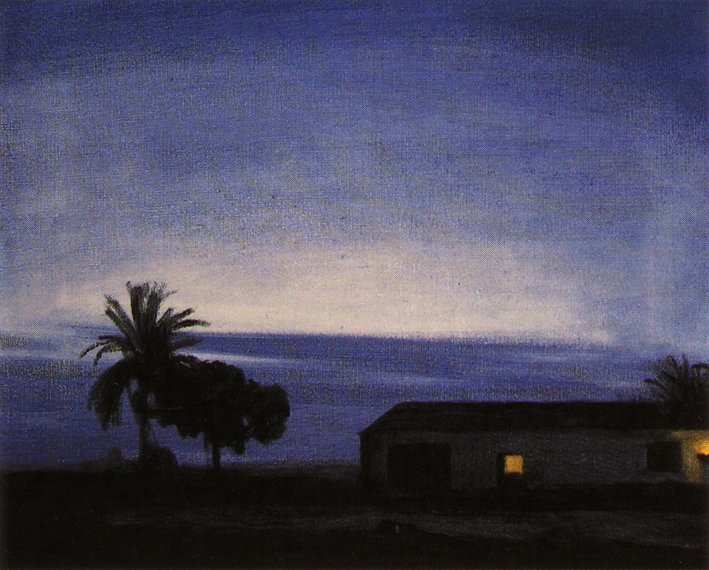 El canto del grillo, 1993. &Oacute;leo sobre lienzo. 33 x 41 cm