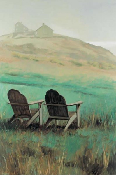 Excursión a la filosofía (la casa de Hopper), 1996. Óleo sobre lienzo 195 x 130 cm.