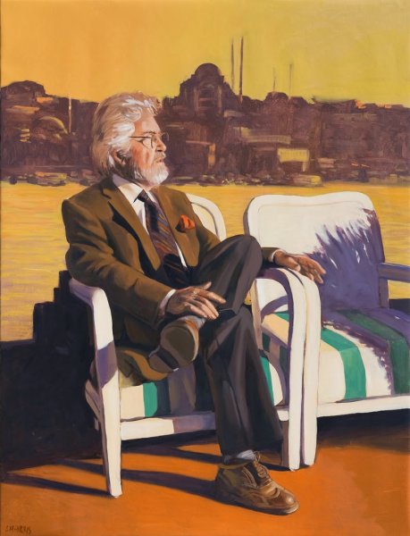 José María Álvarez en Estambul, 2012. Óleo sobre lienzo. 116 x 89 cm.