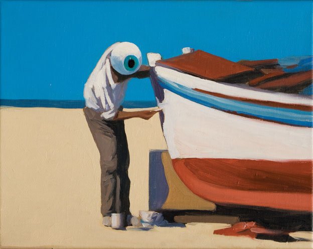 El ojo que pinta, 2008. &Oacute;leo sobre lienzo. 33 x 41 cm