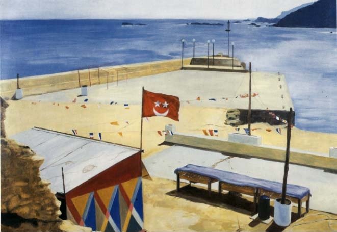 La siesta en la Rep&uacute;blica, 1994. &Oacute;leo sobre lienzo, 114 x 162 cm.