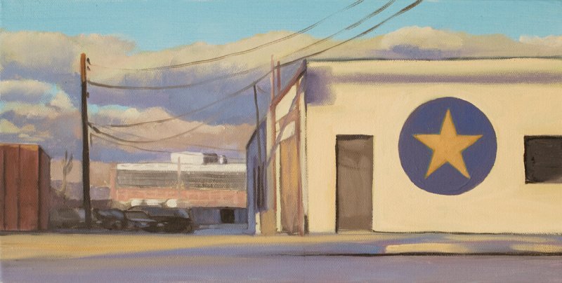 The wire, 2008 (&Oacute;leo/lienzo 20x40 cm.)