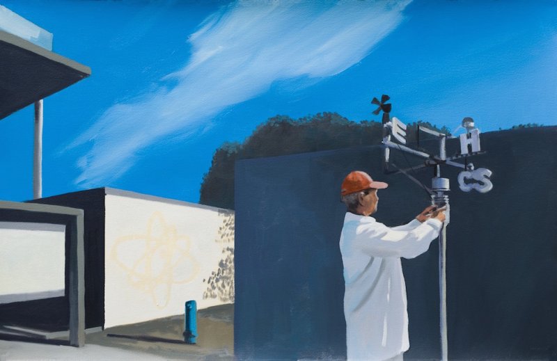 Science, 2011. Oil on paper, 67 x 101 cm.