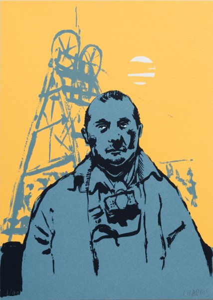 Mineros, 2010. Serigraf&iacute;a. 35 x 25 cm.