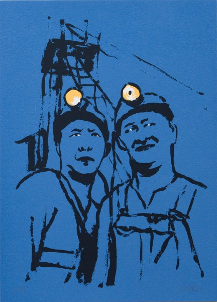 Miners, 2010. Serigraphy. 35 x 25 cm.