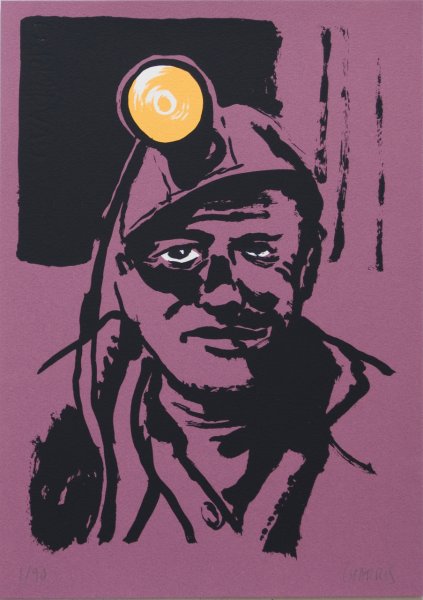 Mineros, 2010. Serigraf&iacute;a. 35 x 25 cm.