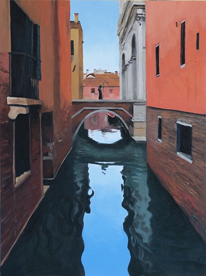 Muerte en Venecia. Pg. 121, 2018. Oil on paperl. 65 x 50 cm