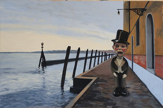 Muerte en Venecia. Pg. 148, 2018. Oil on paper. 65 x 100 cm