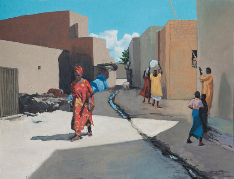 Rue, 2018. &Oacute;leo sobre papel. 50 x 65 cm.